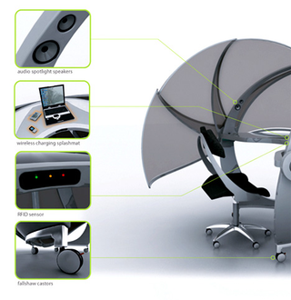Illustration for article titled Office Cubicle Reimagined as Office Pod